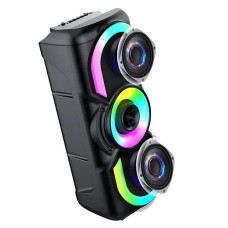 Портативна колонка E-4203 16 Вт з Bluetooth, RGB-підсвіткою, FM/USB/AUX
