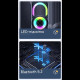 Портативна колонка E-4203 16 Вт з Bluetooth, RGB-підсвіткою, FM/USB/AUX