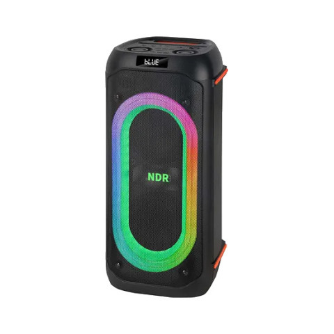 Портативна колонка для караоке NDR-717 50 Вт, 2×6,5″, Bluetooth, LED-підсвітка, з 2 мікрофонами