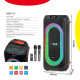 Портативна колонка для караоке NDR-717 50 Вт, 2×6,5″, Bluetooth, LED-підсвітка, з 2 мікрофонами