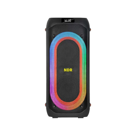 Портативна колонка для караоке NDR-717 50 Вт, 2×6,5″, Bluetooth, LED-підсвітка, з 2 мікрофонами