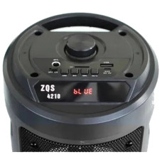 Колонка ZQS-4210 10 Вт RMS, 2×4″, Bluetooth, FM, USB, microSD, AUX та LED-підсвітка
