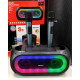Портативна караоке-колонка ZQS-4247 з Bluetooth 5.0, TWS, FM, USB/TF/AUX, LED-підсвіткою та мікрофонами