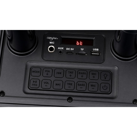 Портативна караоке-колонка ZQS-4247 з Bluetooth 5.0, TWS, FM, USB/TF/AUX, LED-підсвіткою та мікрофонами