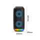 Портативна колонка-караоке ZQS-6227 20 Вт, 2×6,5″, Bluetooth, USB, LED-підсвітка, з мікрофоном
