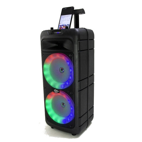 Портативна колонка ZQS-8211 40 Вт з Bluetooth, USB, AUX, підсвіткою та мікрофоном