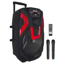 Акустична система ZXX-1095 80 Вт з Bluetooth, FM-радіо, LED-підсвіткою, TWS, USB/TF/AUX та мікрофоном