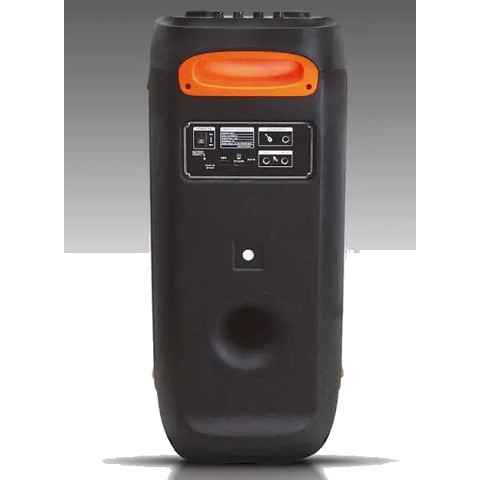 Портативна колонка ZXX-5509 1200 Вт, 2×6,5″, TWS/FM/USB/TF/Bluetooth/LED/REC/MIC, на акумуляторі, з мікрофоном і пультом ДК, 265×265×620 мм