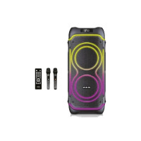 Портативна колонка ZXX-5515 з підсвічуванням Bluetooth, пультом ДК та 2 мікрофонами