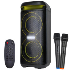 Колонка-караоке ZXX-5570 30 Вт, 2×6″, Bluetooth, USB/microSD/AUX, FM, TWS, RGB, з 2 мікрофонами