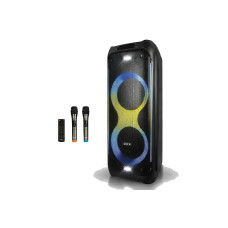 Колонка-караоке ZXX-5580 80 Вт, 2×10″, Bluetooth, AUX, USB/TF, FM, RGB LED, з 2 мікрофонами