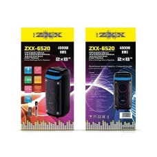 Колонка-караоке ZXX-6520 80 Вт, 2×8″, Bluetooth, TWS, USB/TF, FM, LED, з бездротовим мікрофоном