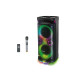 Портативна акустична система ZXX-8850/6733 60 Вт 8″, 71×33×31 см, USB/TF/FM/Bluetooth/MIC, з підсвіткою, пультом ДК та мікрофоном, чорна