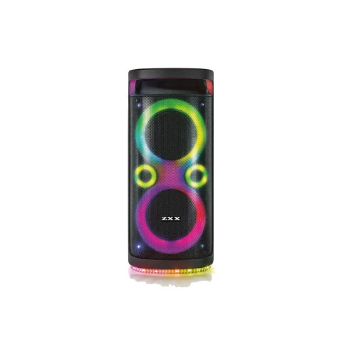 Портативна акустична система ZXX-8850/6733 60 Вт 8″, 71×33×31 см, USB/TF/FM/Bluetooth/MIC, з підсвіткою, пультом ДК та мікрофоном, чорна