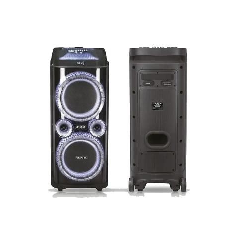 Портативна колонка для караоке ZXX-9900 80 Вт, 2×10″, Bluetooth, LED-підсвітка, з 2 мікрофонами