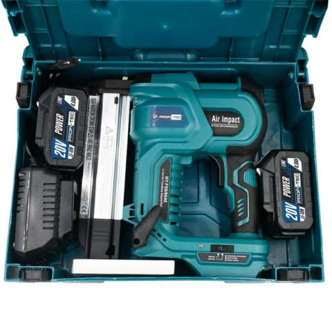 Акумуляторний цвяхозабивач/степлер PROFI-TEC PPT20BL POWERLine (2×PT2040MP (4.0 Аг), зарядний пристрій) 