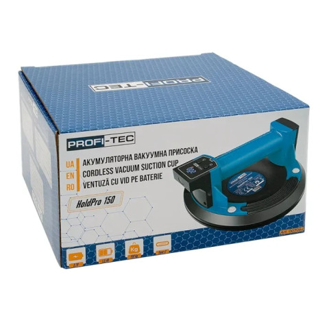 Акумуляторна вакуумна присоска PROFI-TEC HoldPro 150 (3.7 В / 1.5 Аг, зарядний пристрій)