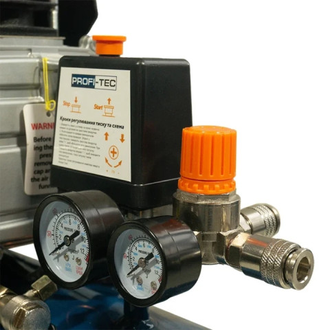 Компресор масляний PROFI-TEC OC-24 (24 л, 1.5 кВт, 195 л/хв)