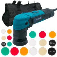 Роторная полировальная машина PROFI-TEC PPM-607SR SET (600 Вт, диски 30/50/75 мм)