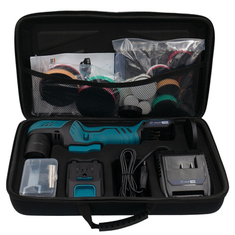 Акумуляторна ексцентрикова полірувальна машина PROFI-TEC PPM-8012SCP Set Professional (2×PT1225 (2.5 Аг), зарядний пристрій)