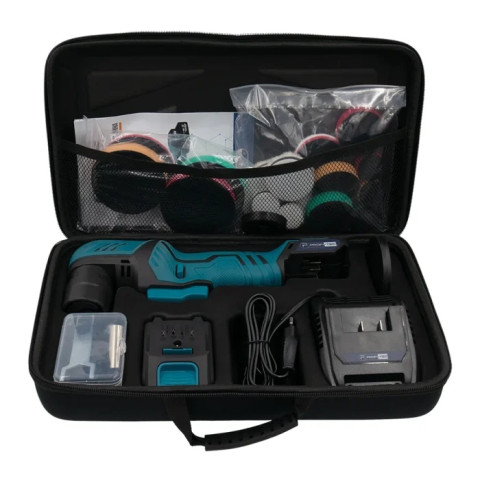 Акумуляторна ексцентрикова полірувальна машина PROFI-TEC PPM-8012SCP Set (1×PT1225 (2.5 Аг), зарядний пристрій)