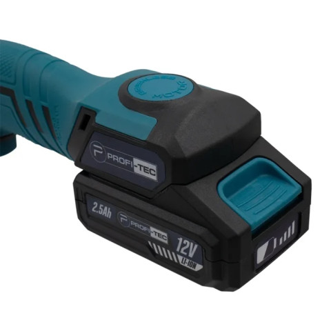 Акумуляторна ексцентрикова полірувальна машина PROFI-TEC PPM-8012SCP Set (1×PT1225 (2.5 Аг), зарядний пристрій)