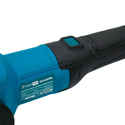 Акумуляторна кутова шліфувальна машина PROFI-TEC DGA201BL POWERLine (2×PT2040EP (4.0 Аг), зарядний пристрій)