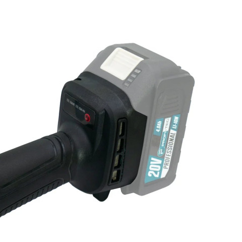 Акумуляторна кутова шліфувальна машина PROFI-TEC DGA201BL POWERLine (2×PT2040EP (4.0 Аг), зарядний пристрій)