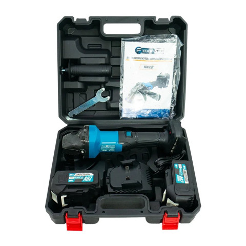 Акумуляторна кутова шліфувальна машина PROFI-TEC DGA201BL POWERLine (2×PT2040EP (4.0 Аг), зарядний пристрій)