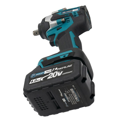 Акумуляторний гайковерт PROFI-TEC DTW500BL POWERLine (2×PT2040MP (4.0 Аг), зарядний пристрій)