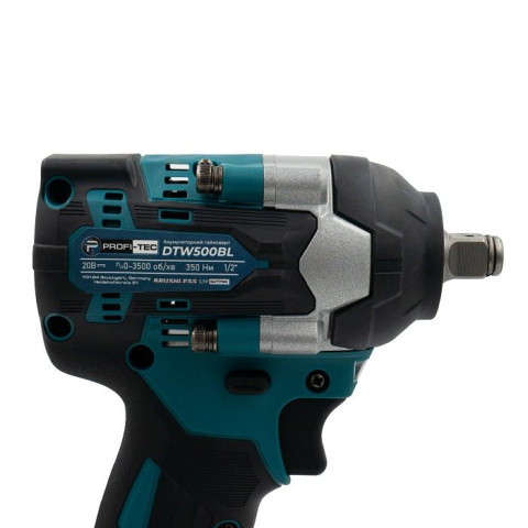 Акумуляторний гайковерт PROFI-TEC DTW500BL POWERLine (2×PT2040MP (4.0 Аг), зарядний пристрій)