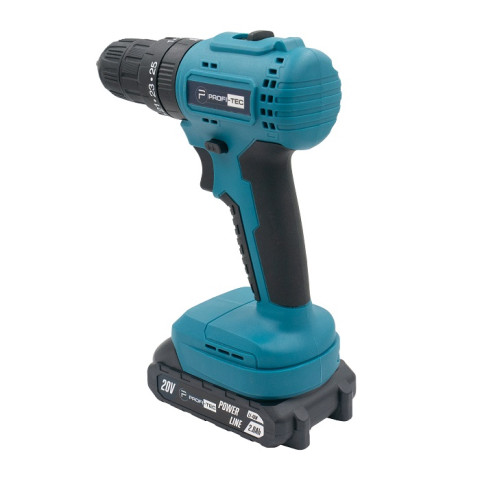 Акумуляторний шуруповерт PROFI-TEC PCD3520BL POWERLine (2×PT2020MP (2.0 Аг), зарядний пристрій)