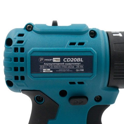 Акумуляторний шуруповерт PROFI-TEC PCD3520BL POWERLine (2×PT2020MP (2.0 Аг), зарядний пристрій)