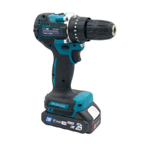 Акумуляторний шуруповерт PROFI-TEC PCD4020BL POWERLine (2×PT2020MP (2.0 Аг), зарядний пристрій)