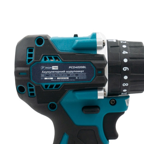 Акумуляторний шуруповерт PROFI-TEC PCD4020BL POWERLine (2×PT2020MP (2.0 Аг), зарядний пристрій)