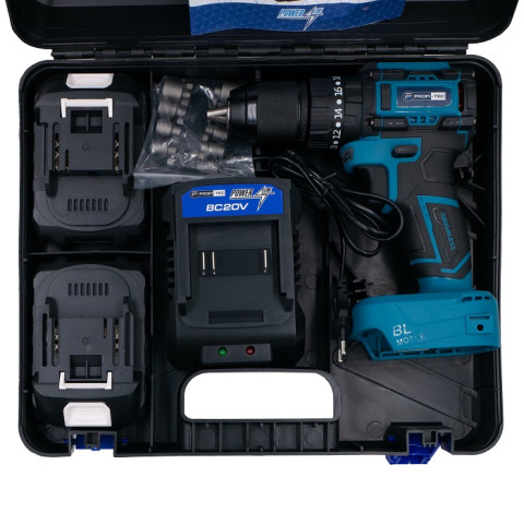 Акумуляторний шуруповерт PROFI-TEC PCD5220 POWERLine (2×PT2020MP (2.0 Аг), зарядний пристрій)