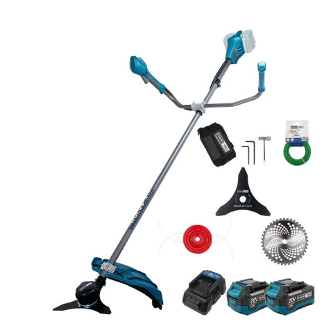 Акційний комплект PROFI-TEC: Акумуляторна коса PGT4540 (40 В (2×20 В + акумуляторні ножиці-кущорізи PHT1110 + батарея 2×PT2040VX, ЗП BC20V, коробка)