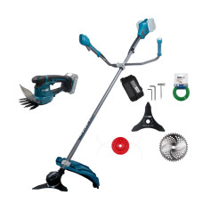 Акційний комплект PROFI-TEC: Акумуляторна коса PGT4540 (40 В (2×20 В + акумуляторні ножиці-кущорізи PHT1110 + батарея 2×PT2040VX, ЗП BC20V, коробка)