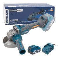 Аккумуляторная угловая шлифовальная машина PROFI-TEC PPGA203 UltraCore (1×PT2040VX (4,0 Ач), зарядное устройство)