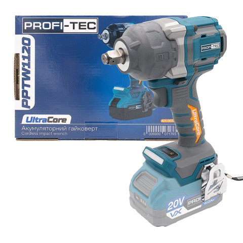 Акумуляторний гайковерт PROFI-TEC PPTW11020 UltraCore (без акумулятора та зарядного пристрою)