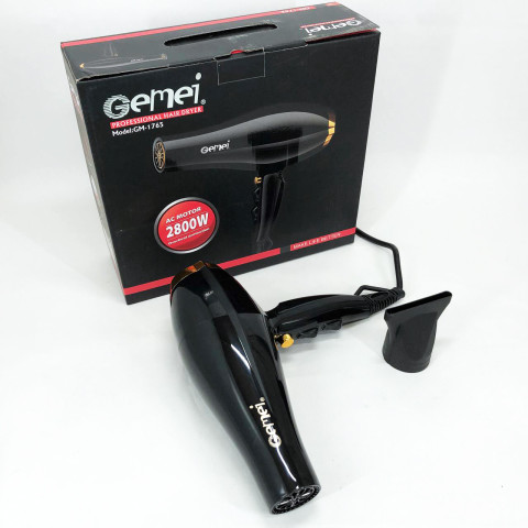Фен для волосся Gemei GM-1765 2800 Вт холодний обдув 