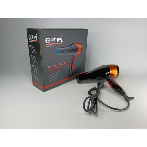 Фен для волосся Gemei GM-1766 2600 Вт холодний обдув Помаранчевий