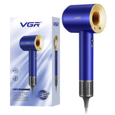 Профессиональный фен VGR V-445 1600 Вт холодный обдув ионизация Синий
