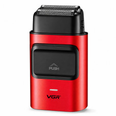 Електробритва-шейвер VGR V-307 RED для бороди, 2 титанові сітки, 180 хв, USB-C