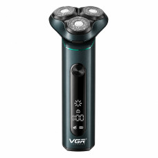 Електробритва VGR V-310 роторна 3 головки IPX7 LED USB-C для сухого та вологого гоління