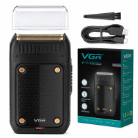 Аккумуляторная электробритва VGR V-353 Black, шейвер для бороды и усов с USB Type-C
