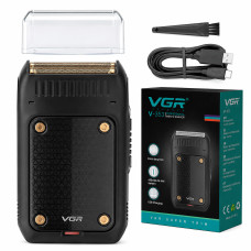 Акумуляторна електробритва VGR V-353 Black, шейвер для бороди та вусів з USB Type-C