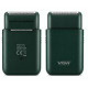 Електробритва VGR V-390 Green сіткова з тримером для бороди акумуляторна USB