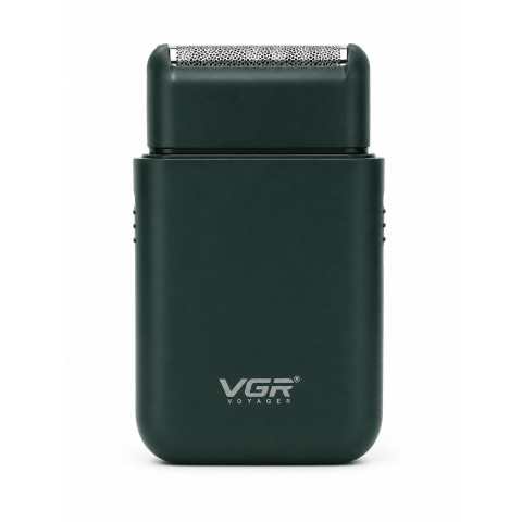 Електробритва VGR V-390 Green сіткова з тримером для бороди акумуляторна USB