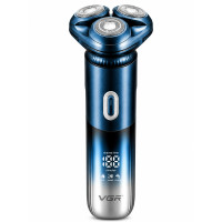 Электробритва мужская VGR V-392 Blue, 3 роторные головки, 200 мин, USB-C
